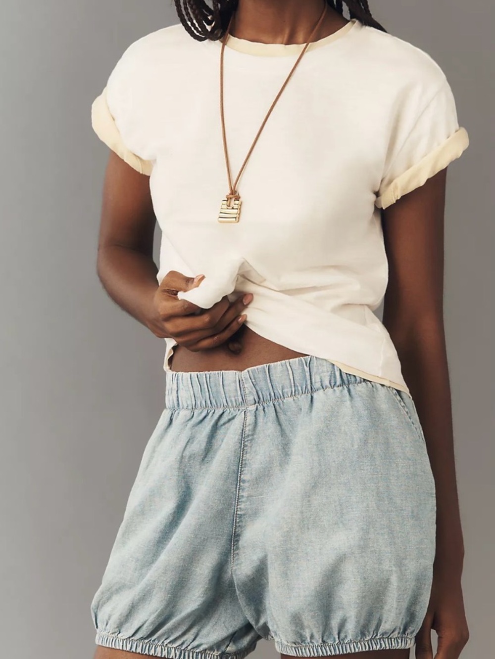 Anthropologie NWT Pilcro Cotton Linen Bloomer Shorts